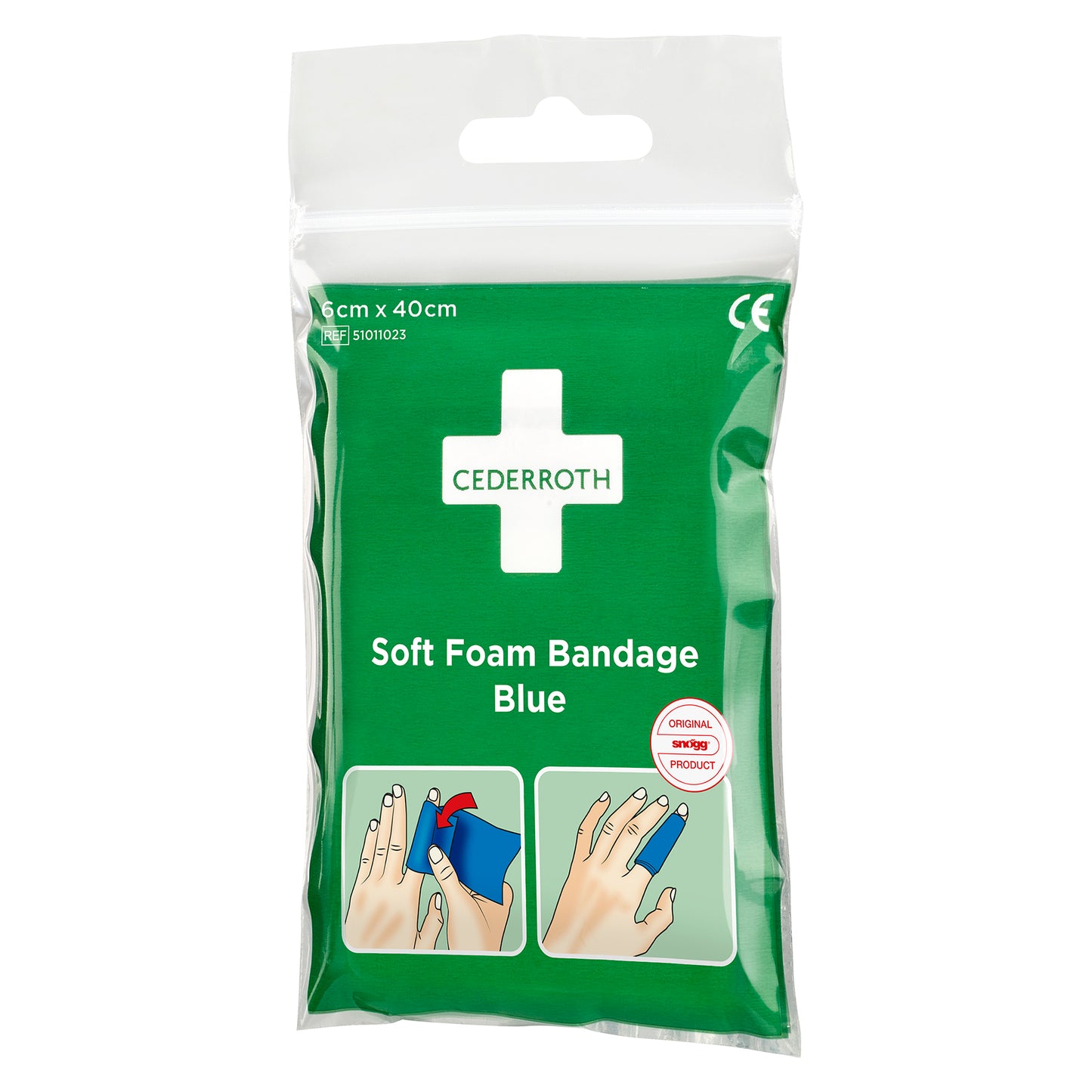 Cederroth Soft Foam Bandage Blue 40 cm x 6 cm, 40 pieces
