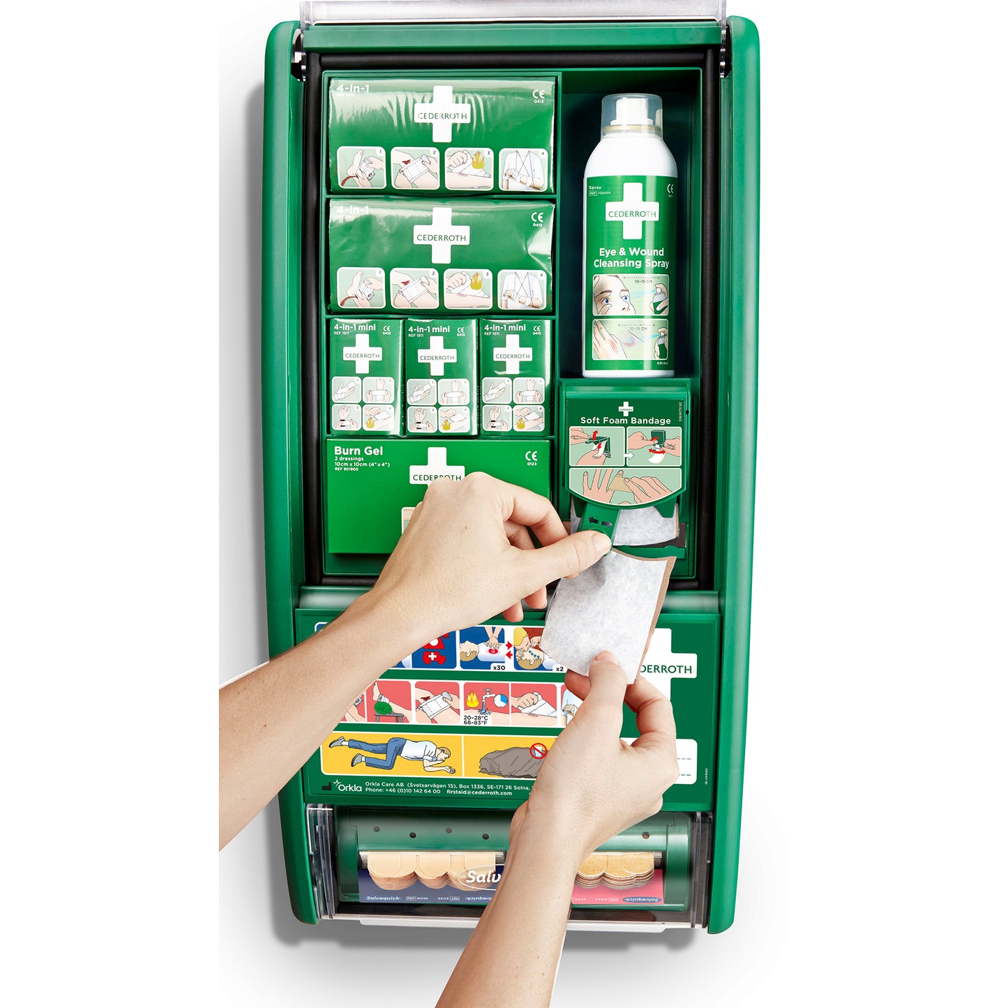 Cederroth First Aid Station, including Soft Foam Beige 6 cm x 2 m