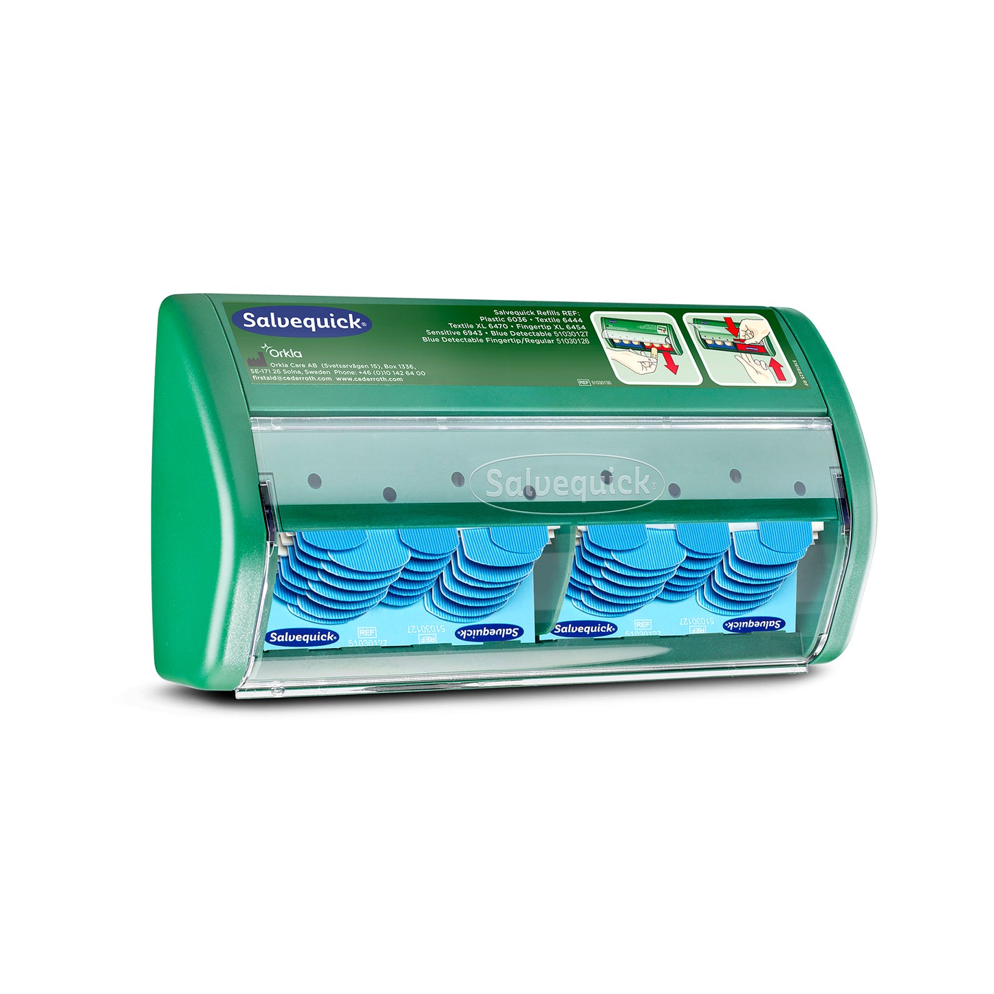 Salvequick Plaster Dispenser Blue Detectable