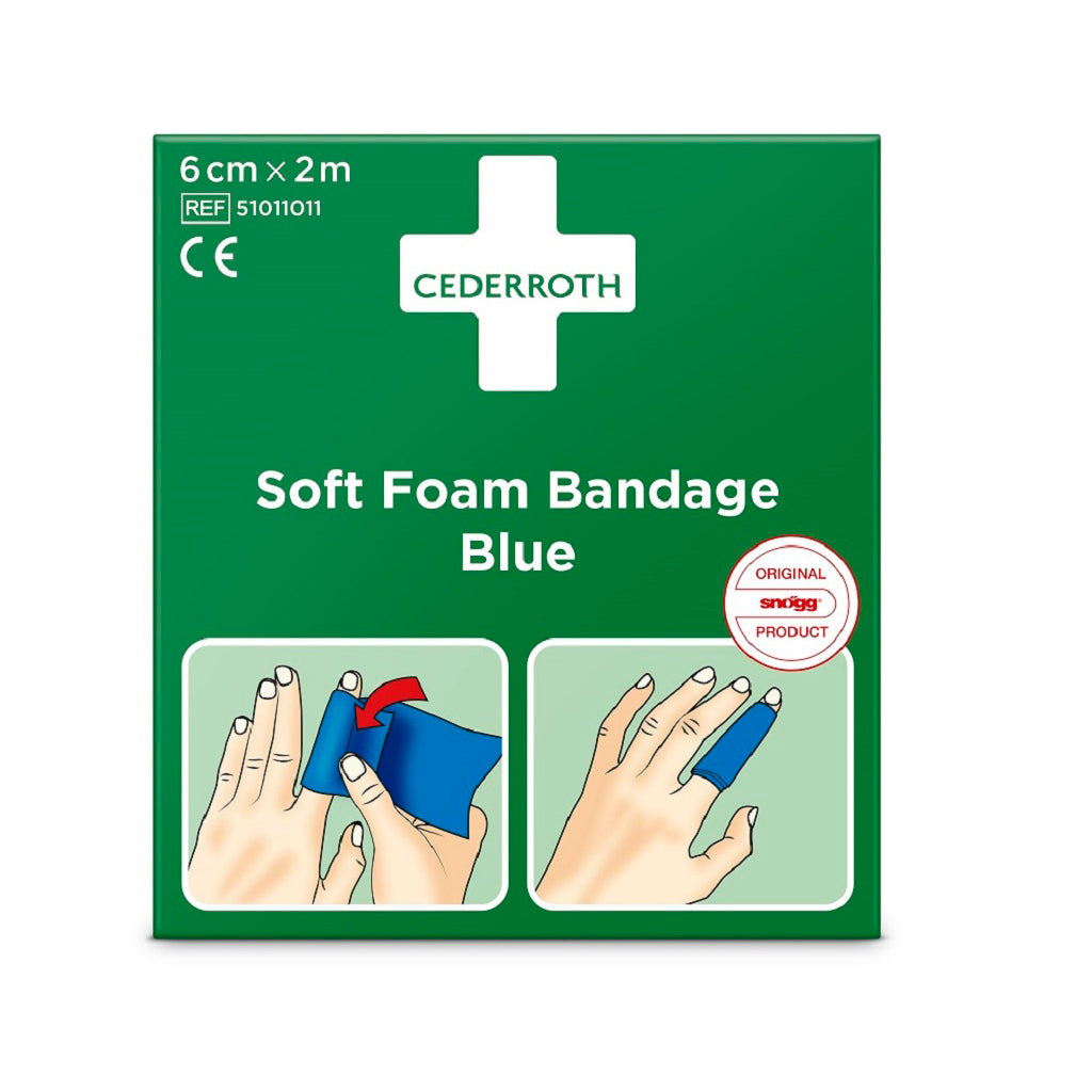 Cederroth Soft Foam Bandage Blue 6 cm