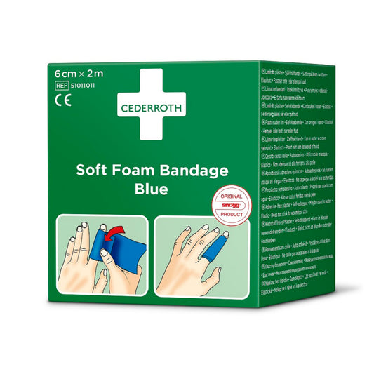 Cederroth Soft Foam Bandage Blue 6 cm